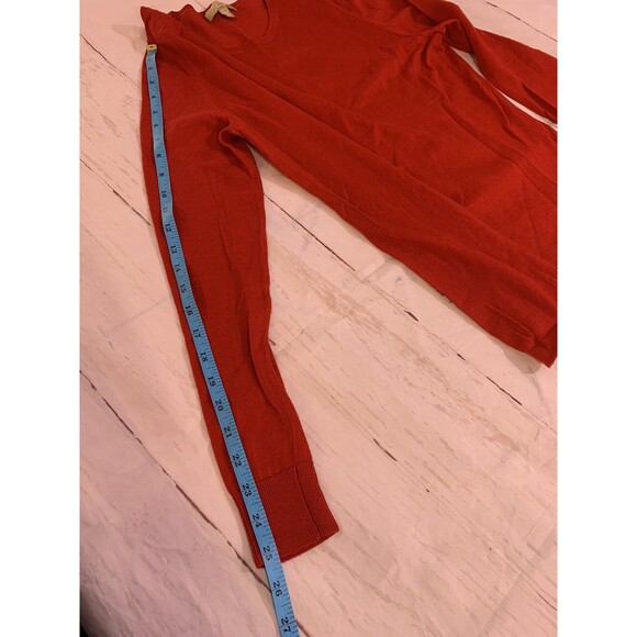 Merino Charter Club Luxury Macys Red Sweater Wool Large Medium M 8 10 Pullover - Picture 13 of 14